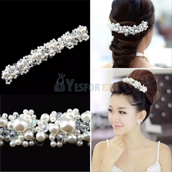 NWT Beautiful pearl hair piece - Picture 2 of 8